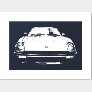 Datsun 280ZX classic car monoblock white Posters and Art